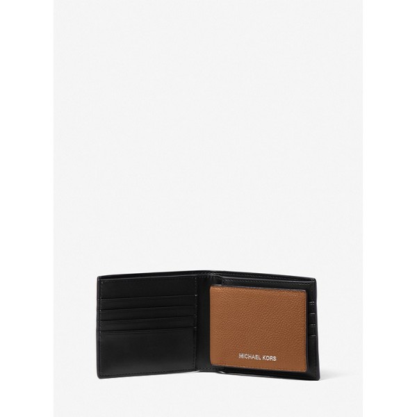 Cooper Pebbled Leather Billfold Wallet With Passcase