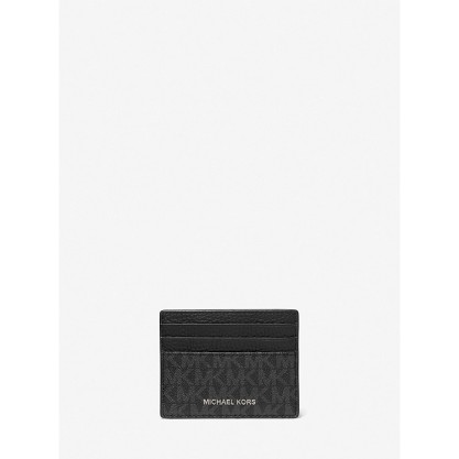 Hudson Logo and Crocodile Embossed Leather Tall Card Case