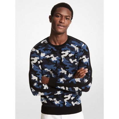Camouflage Viscose Blend Sweater