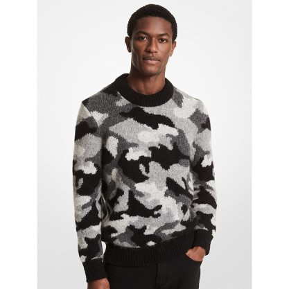 Camouflage Alpaca and Merino Wool Sweater