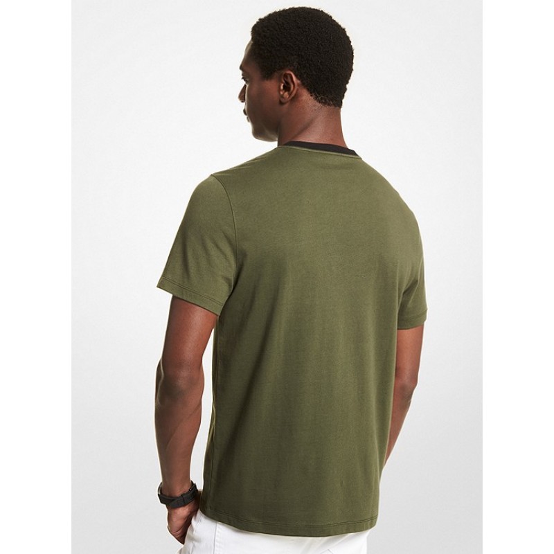 Ombré Logo Stripe Cotton Jersey T-Shirt