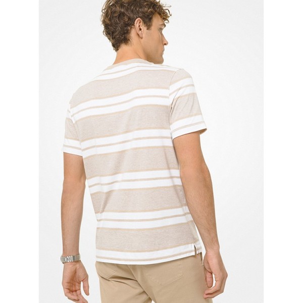 Striped Slub Cotton T-Shirt
