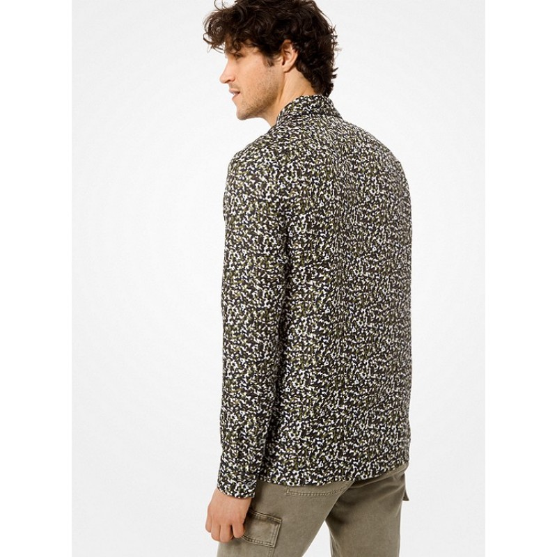 Camouflage Silk Pajama Shirt