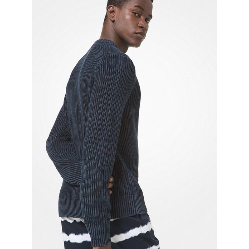 Ribbed Linen and Cotton Sweater