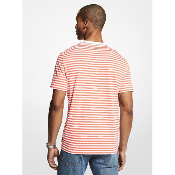 Logo Striped Cotton Jersey T-Shirt