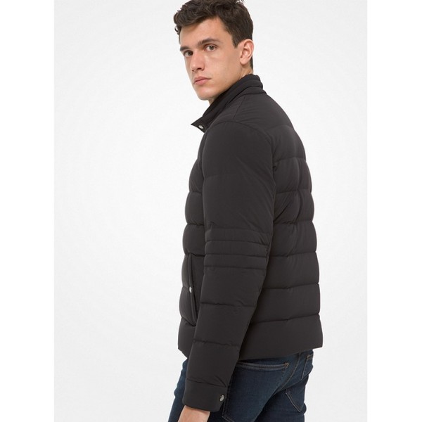 Quilted Stretch Nylon Puffer Jacket