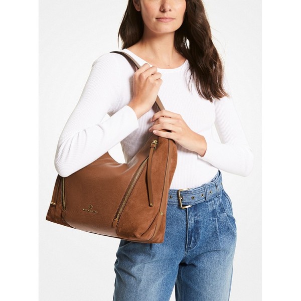 Brooklyn Large Pebbled Leather Shoulder Bag