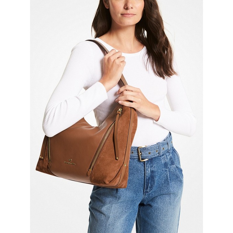 Brooklyn Large Pebbled Leather Shoulder Bag