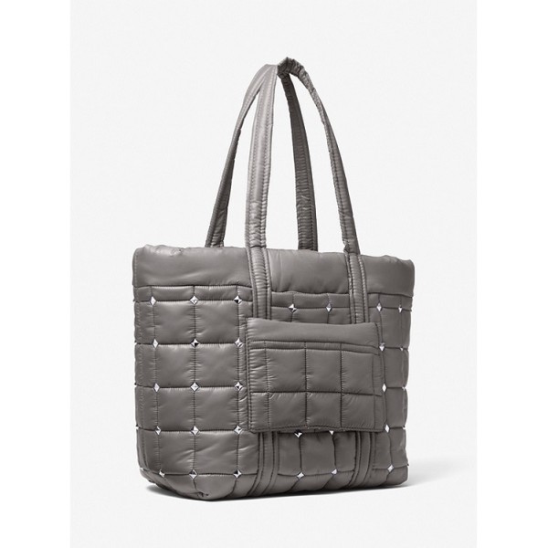 Stirling Large Studded Quilted Recycled Polyester Tote Bag