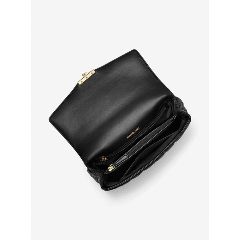 SoHo Extra-Large Studded Quilted Leather Shoulder Bag