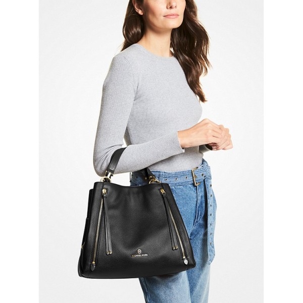 Brooklyn Large Pebbled Leather Tote Bag