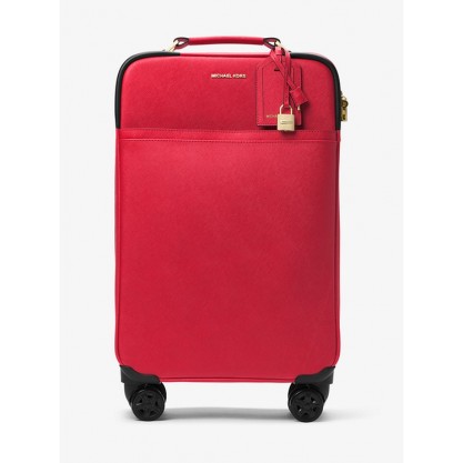 Large Saffiano Leather Suitcase