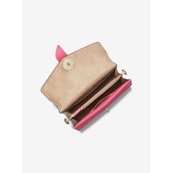 Greenwich Medium Studded Saffiano Leather Shoulder Bag