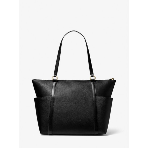 Sullivan Large Saffiano Leather Top-Zip Tote Bag