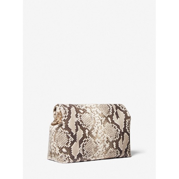 Monogramme Python Embossed Lunch Bag Clutch