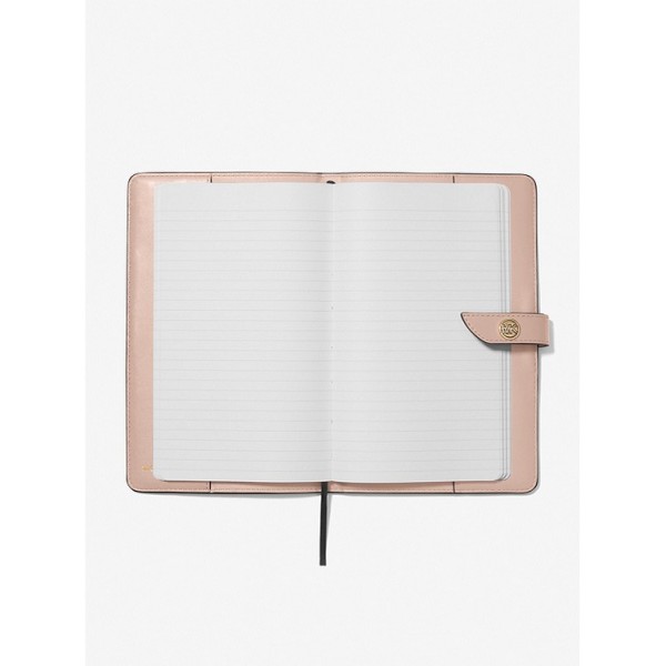 Medium Studded Pebbled Leather Notebook