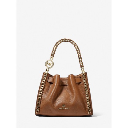 Mina Small Pebbled Leather Crossbody Bag
