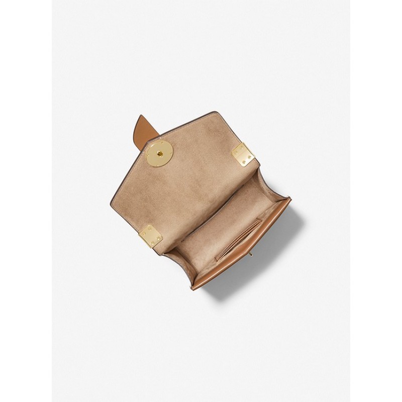 Greenwich Small Color-Block Logo and Saffiano Leather Crossbody Bag