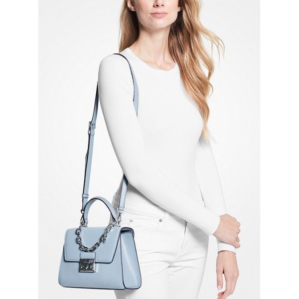 Serena Small Pebbled Leather Satchel