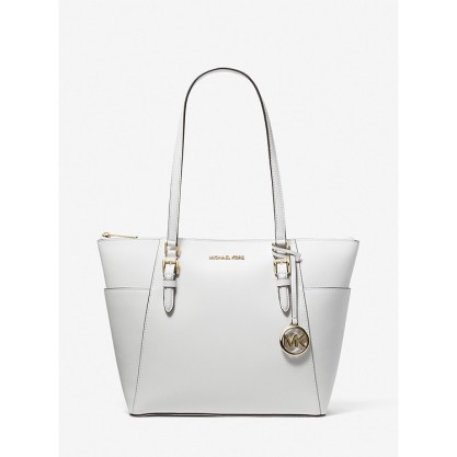 Charlotte Large Saffiano Leather Top-Zip Tote Bag