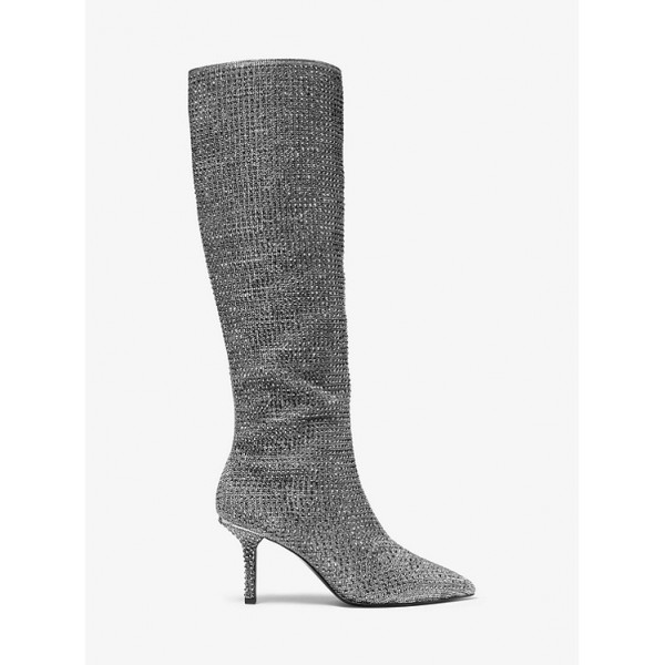 Katerina Crystal-Embellished Knee-High Boot