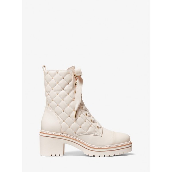 Tilda Quilted Leather Combat Boot