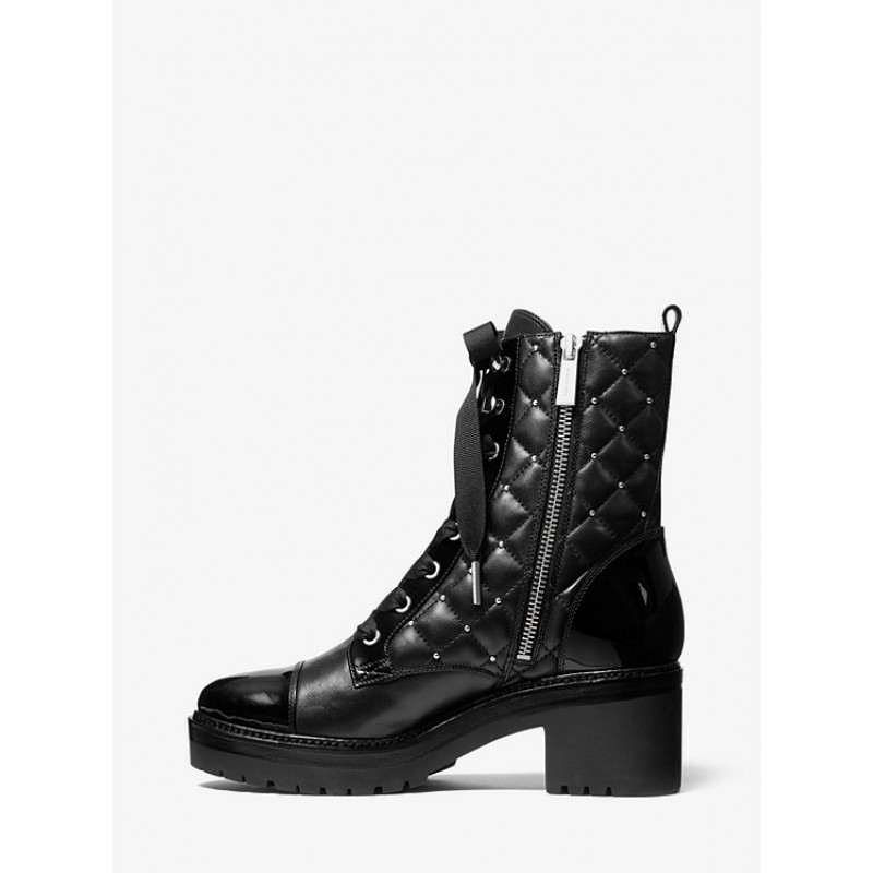 Tilda Quilted Leather Combat Boot