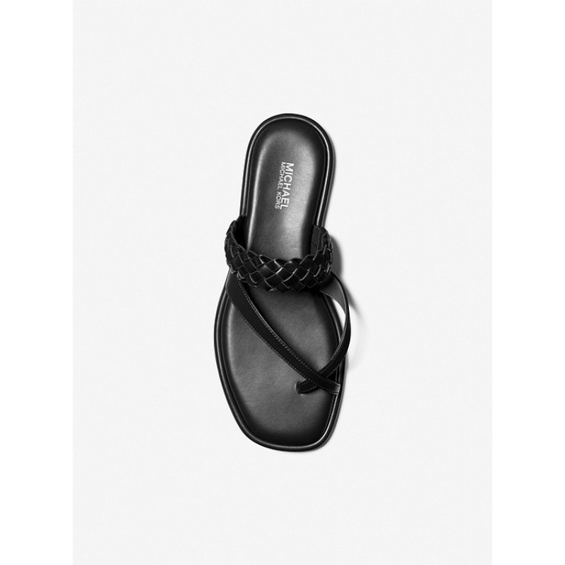 Alba Braided Faux Leather Slide Sandal
