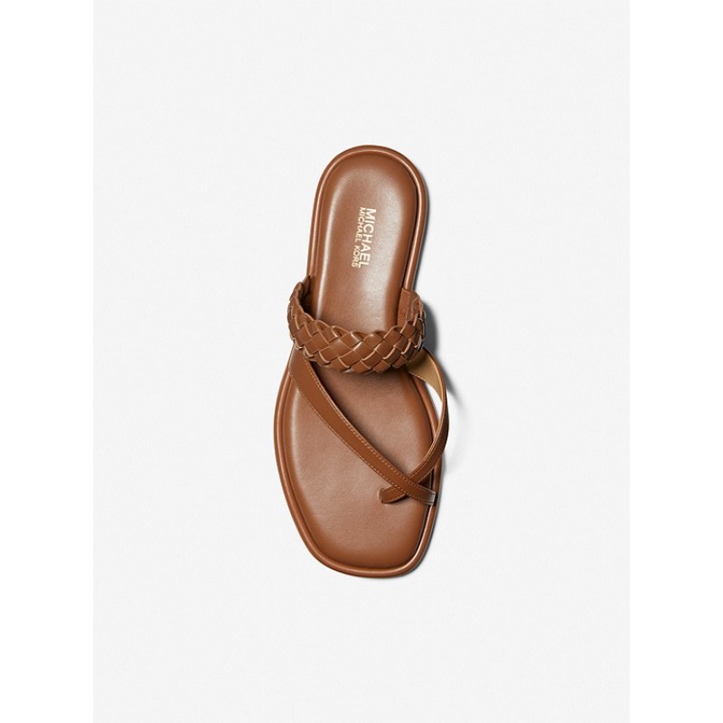 Alba Braided Faux Leather Slide Sandal