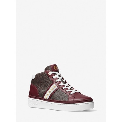 Chapman Studded Leather and Logo High-Top Sneaker