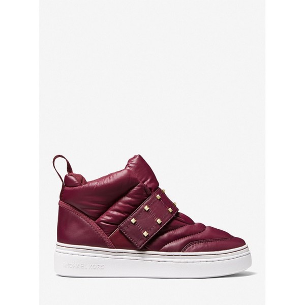 Stirling Embellished Quilted Recycled Polyester High-Top Sneaker
