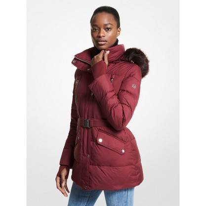 Quilted Nylon Puffer Coat