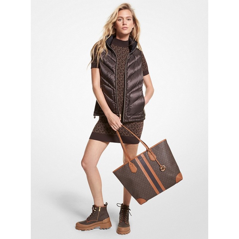 Reversible Logo Print Quilted Vest