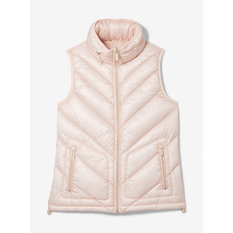 Reversible Logo Print Quilted Vest