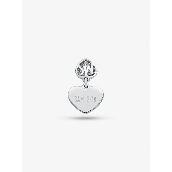 Precious Metal-Plated Sterling Silver Pavé Heart Ring