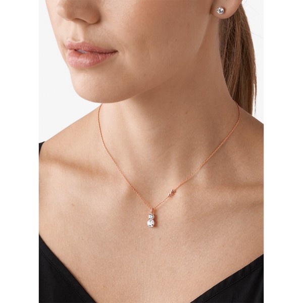 Precious Metal-Plated Sterling Silver Stone Necklace and Stud Earrings Set