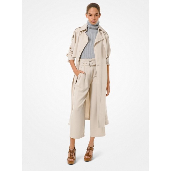 Belted Crepe Trousers
