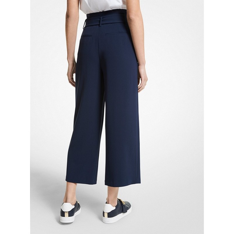 Belted Crepe Pants