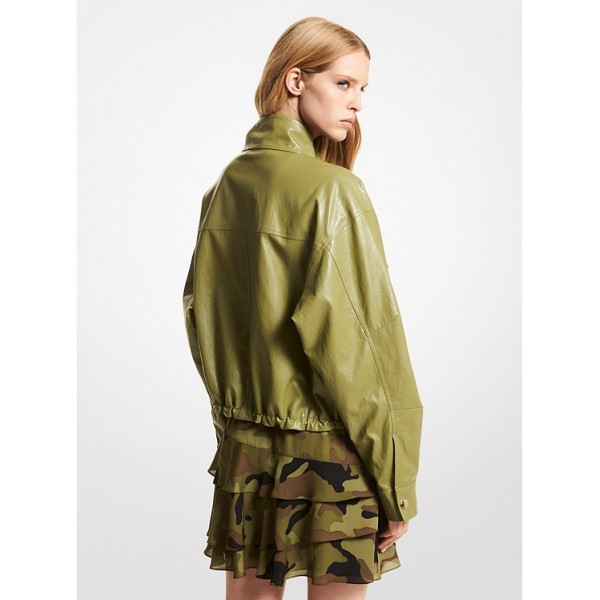 Faux Leather Anorak